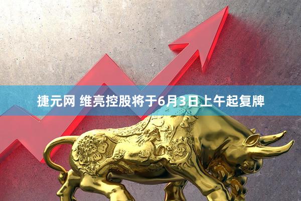 捷元网 维亮控股将于6月3日上午起复牌