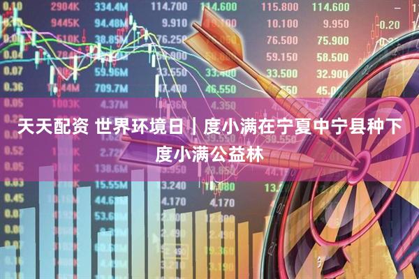 天天配资 世界环境日｜度小满在宁夏中宁县种下度小满公益林